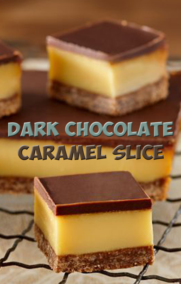 Dark Chocolate Caramel Slice