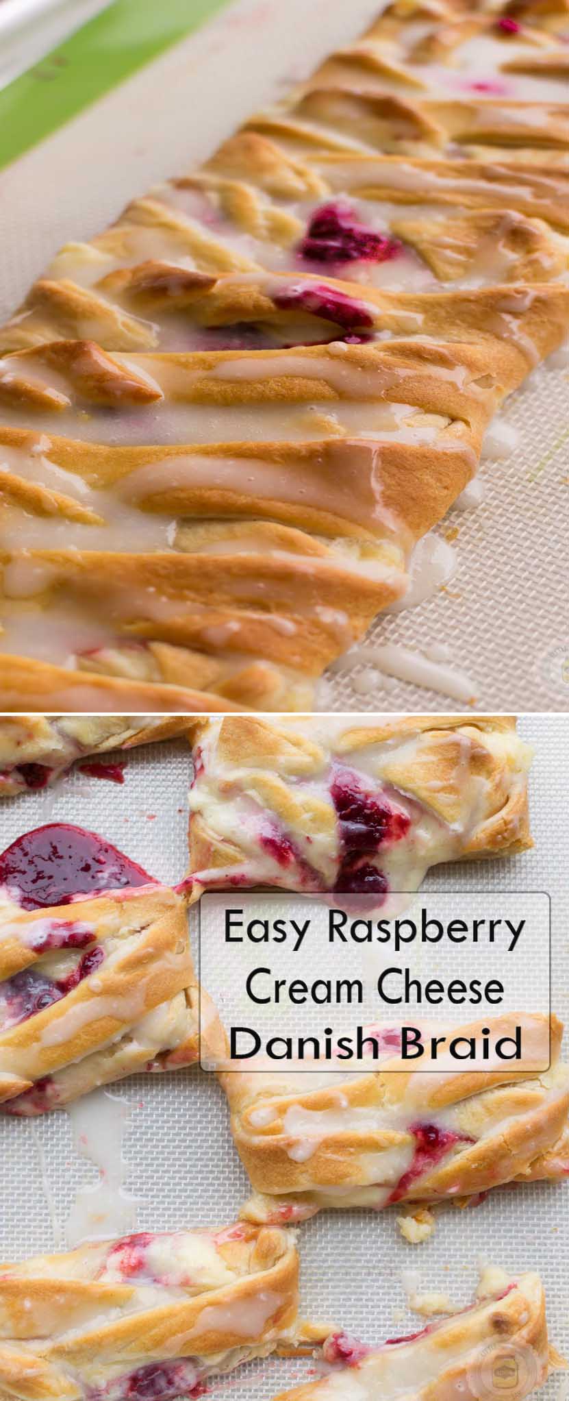 Easy Raspberry Cream Cheese Danish Braid