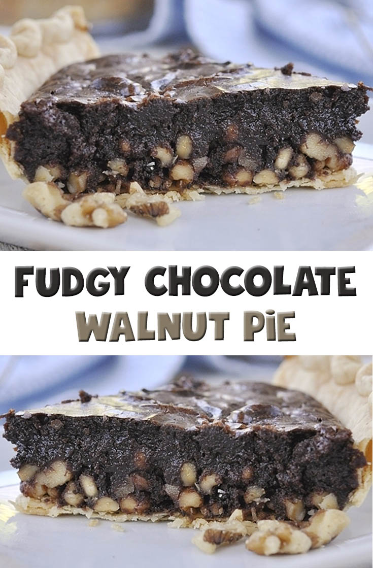 Fudgy Chocolate Walnut Pie