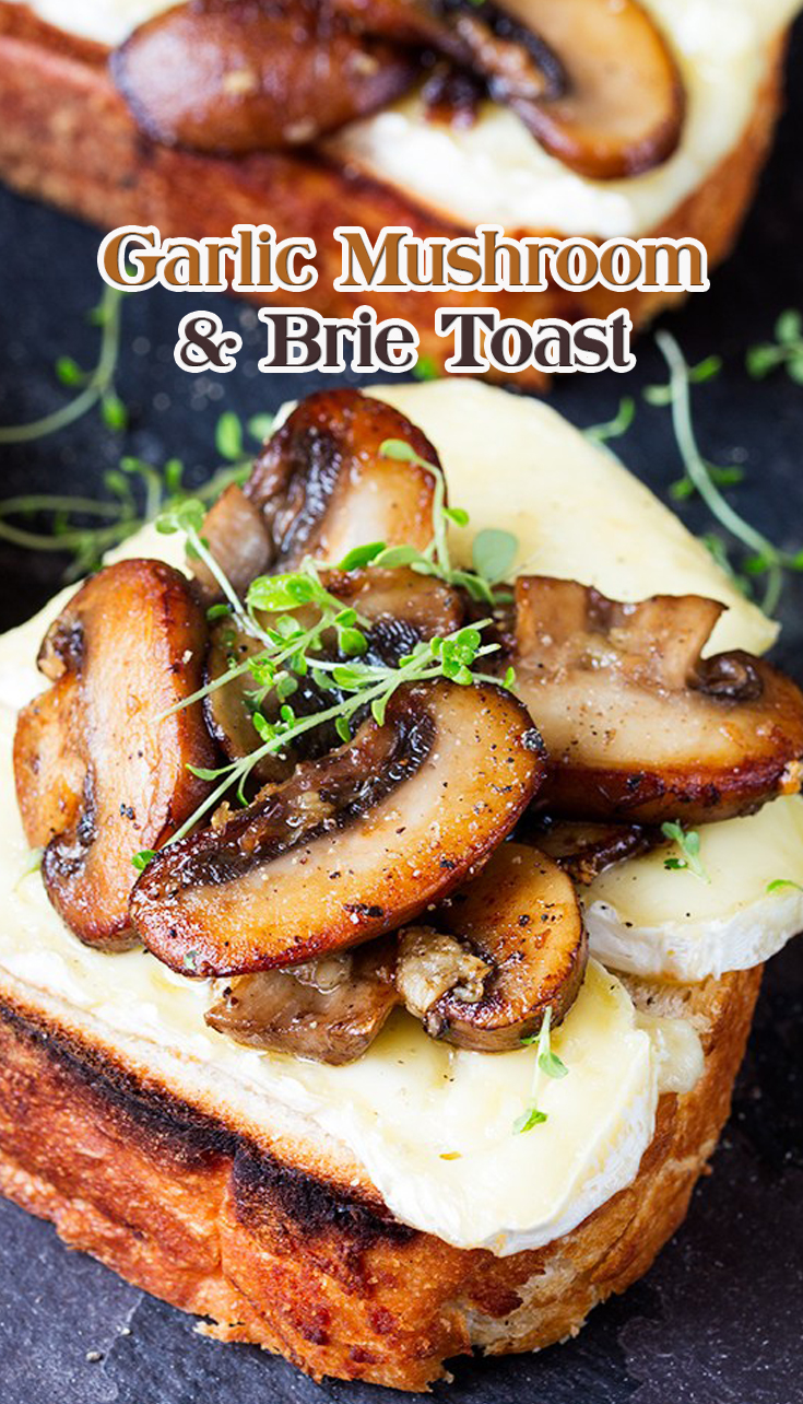 Garlic Mushroom And Brie Toast