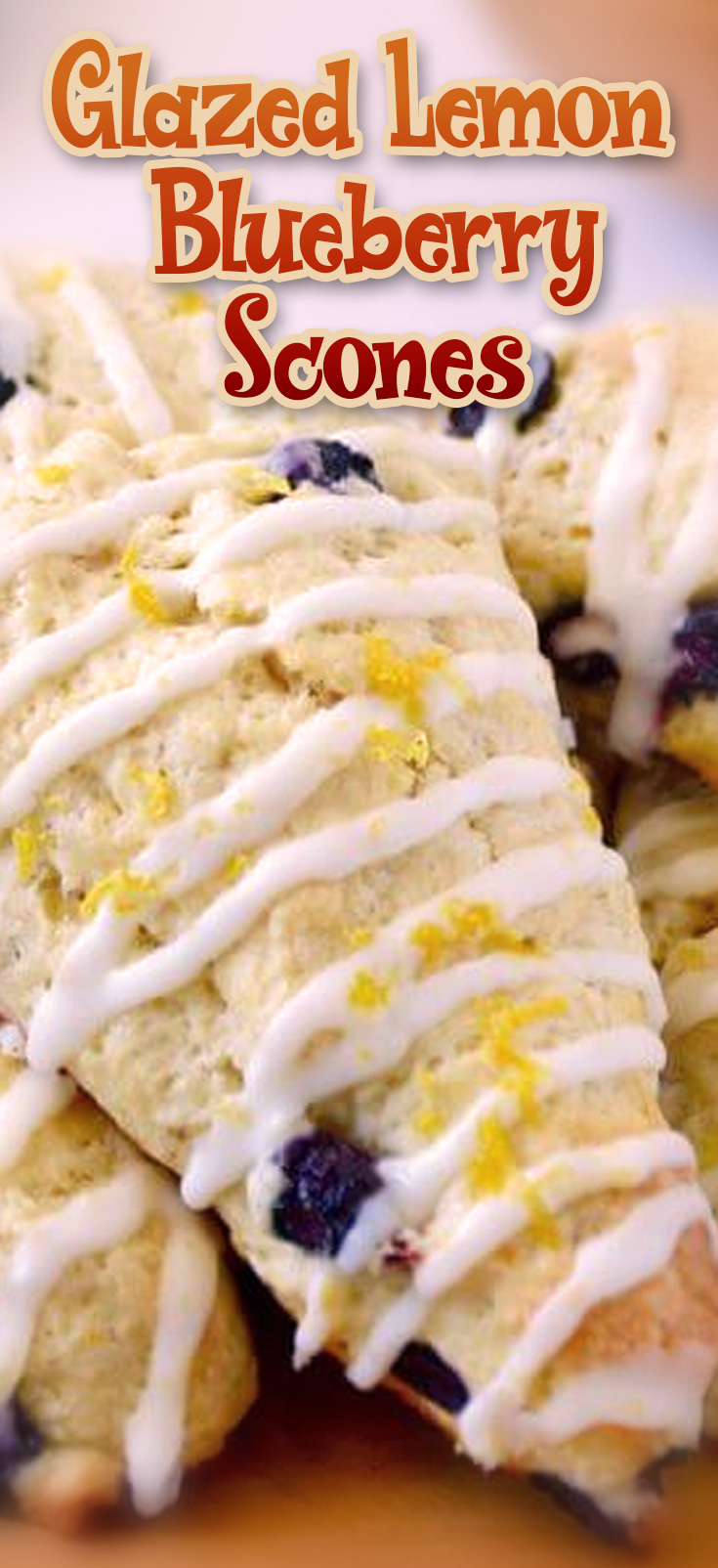 Glazed Lemon Blueberry Scone Recipe