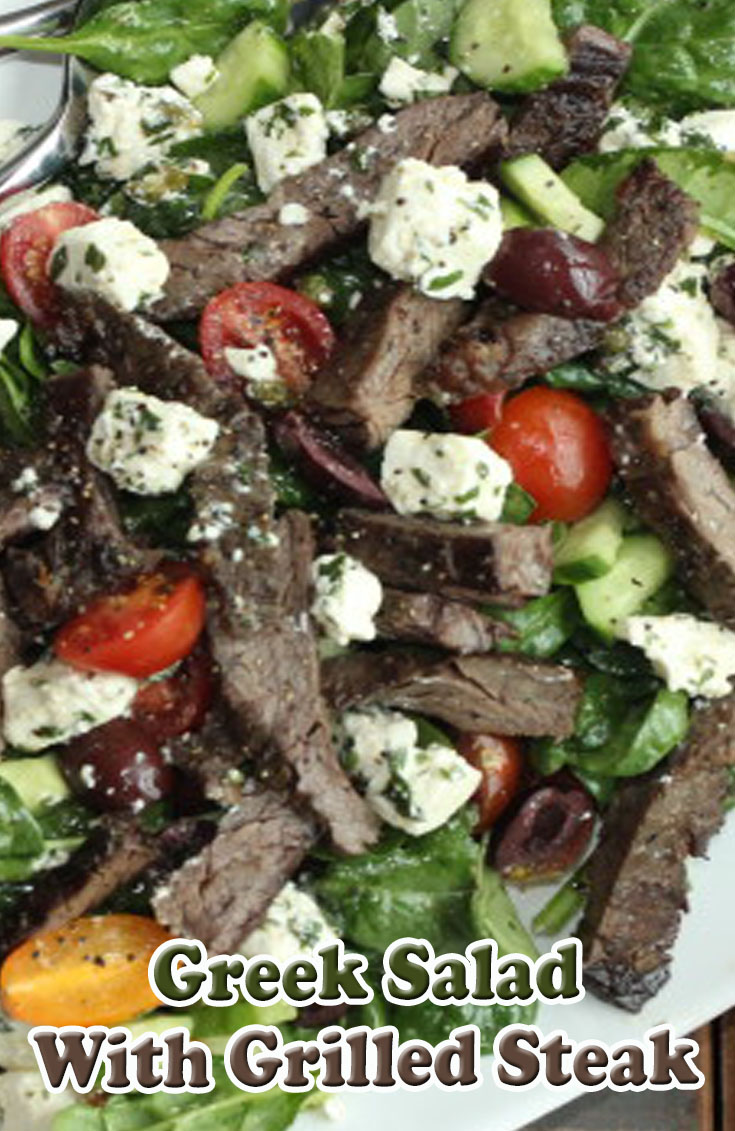 Greek Salad With Grilled Steak