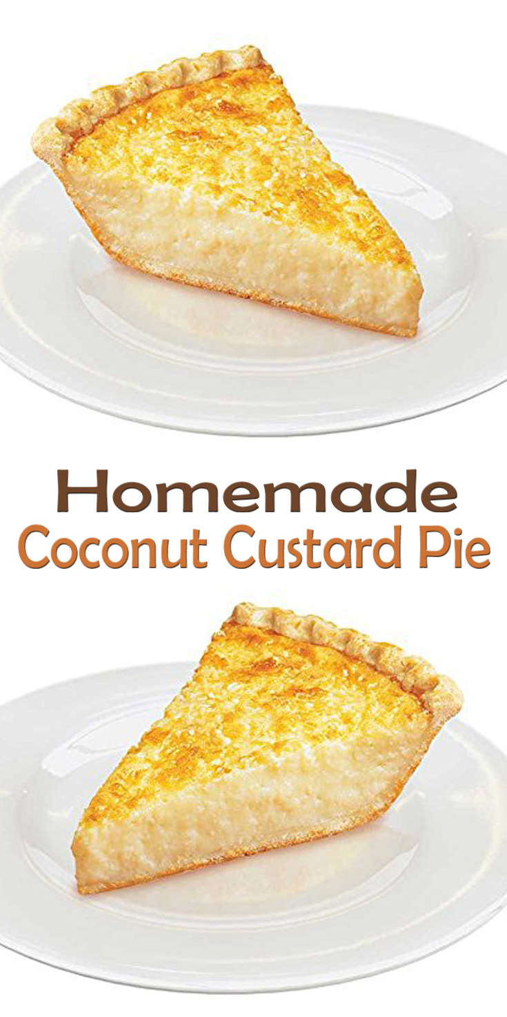 Homemade Coconut Custard Pie
