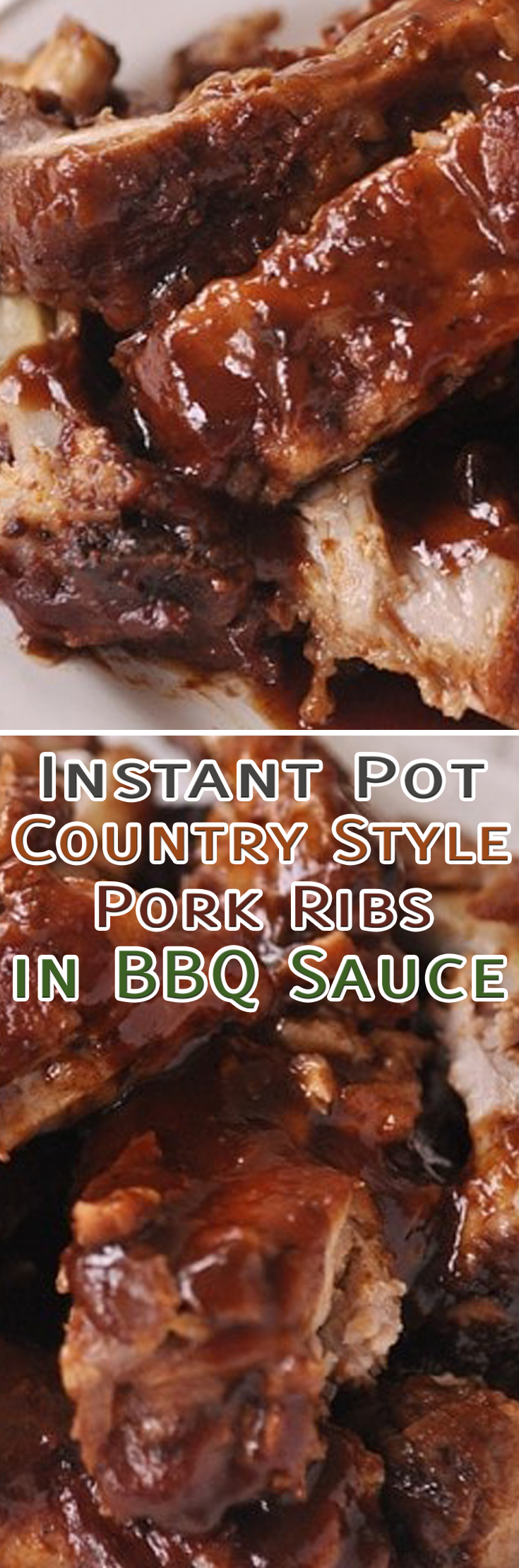 Instant Pot Country Style Pork Ribs in BBQ Sauce