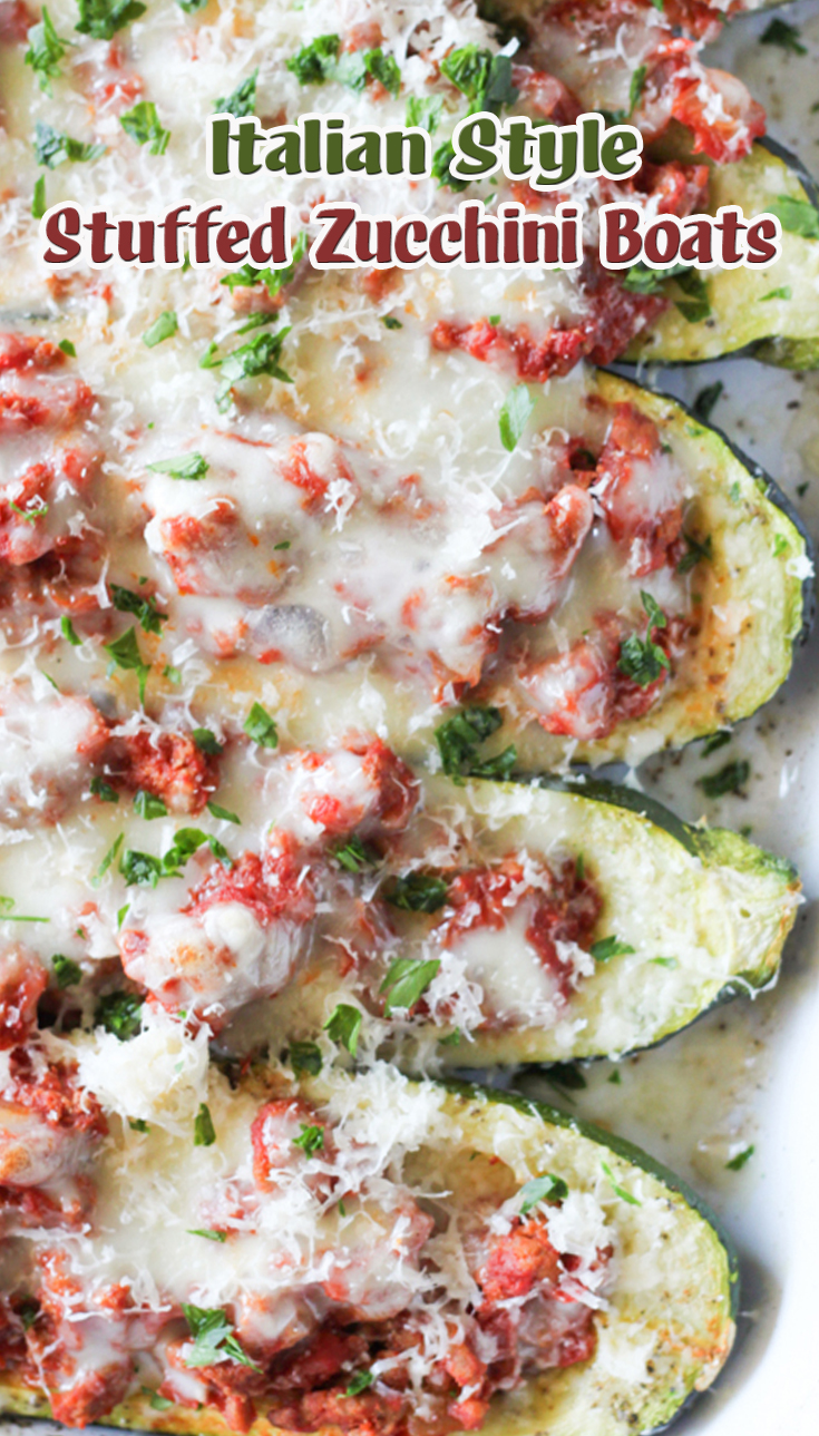 Italian Style Stuffed Zucchini Boats