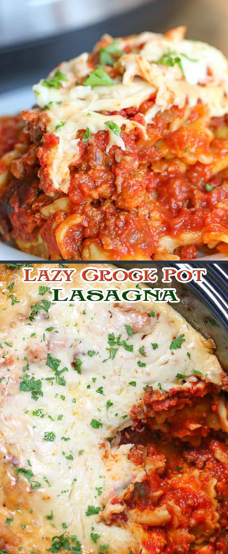 Lazy Crock Pot Lasagna