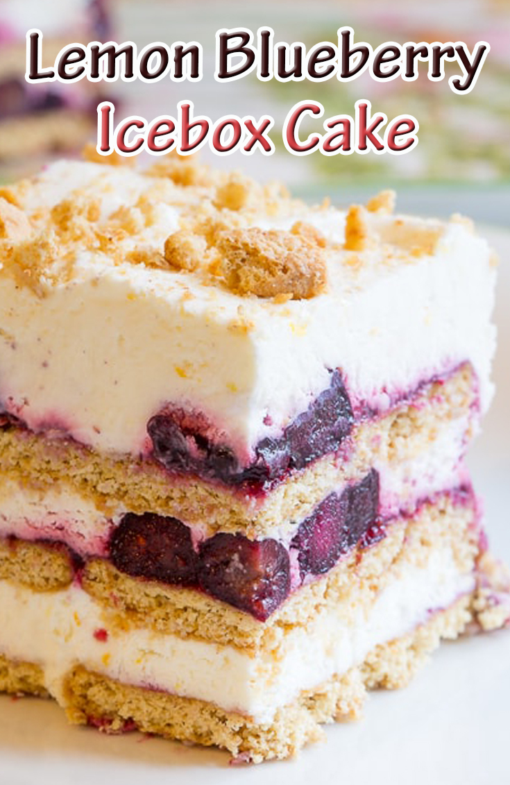 Lemon Blueberry Icebox Cake