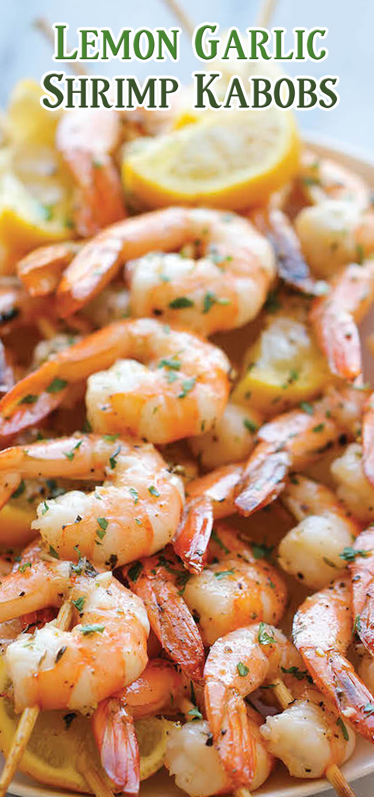 Lemon Garlic Shrimp Kabobs Recipe