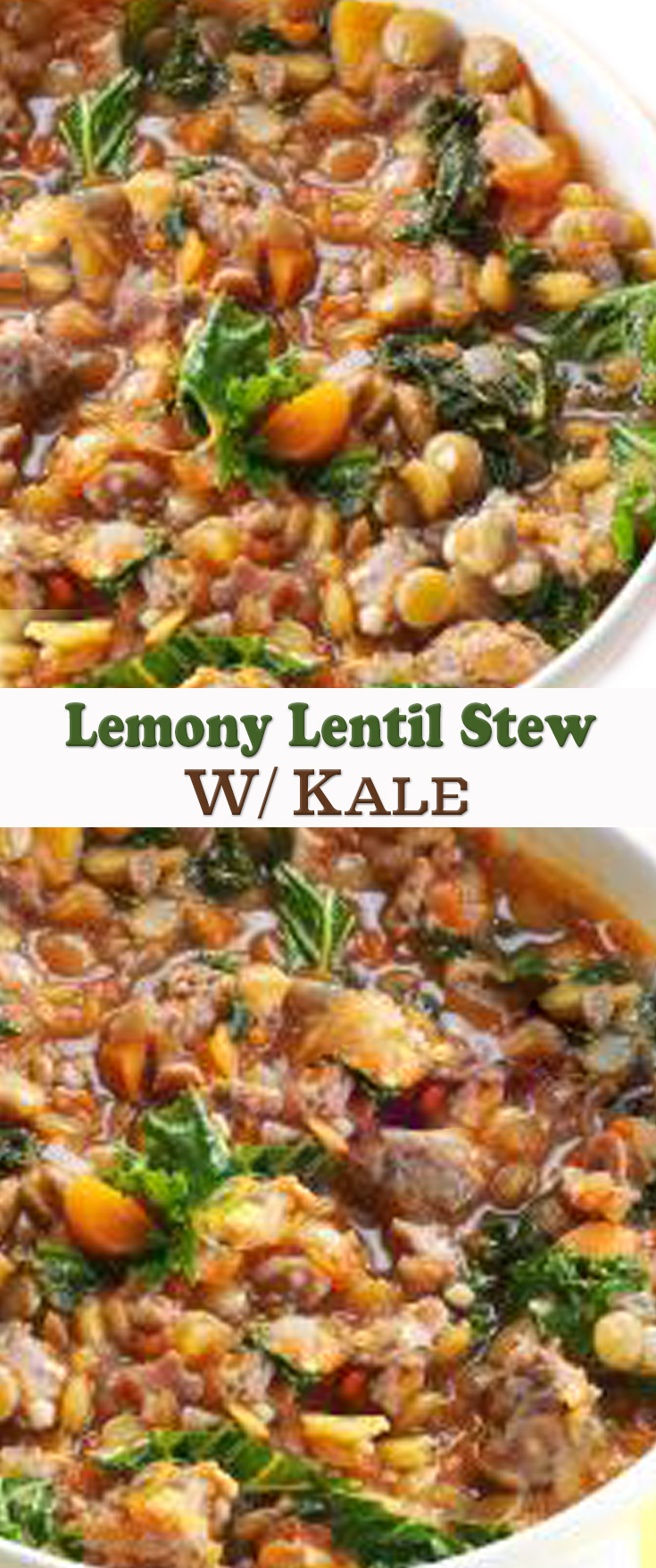 Lemony Lentil Stew With Kale