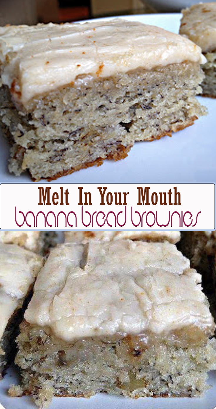 Melt In Your Mouth Banana Bread Brownies