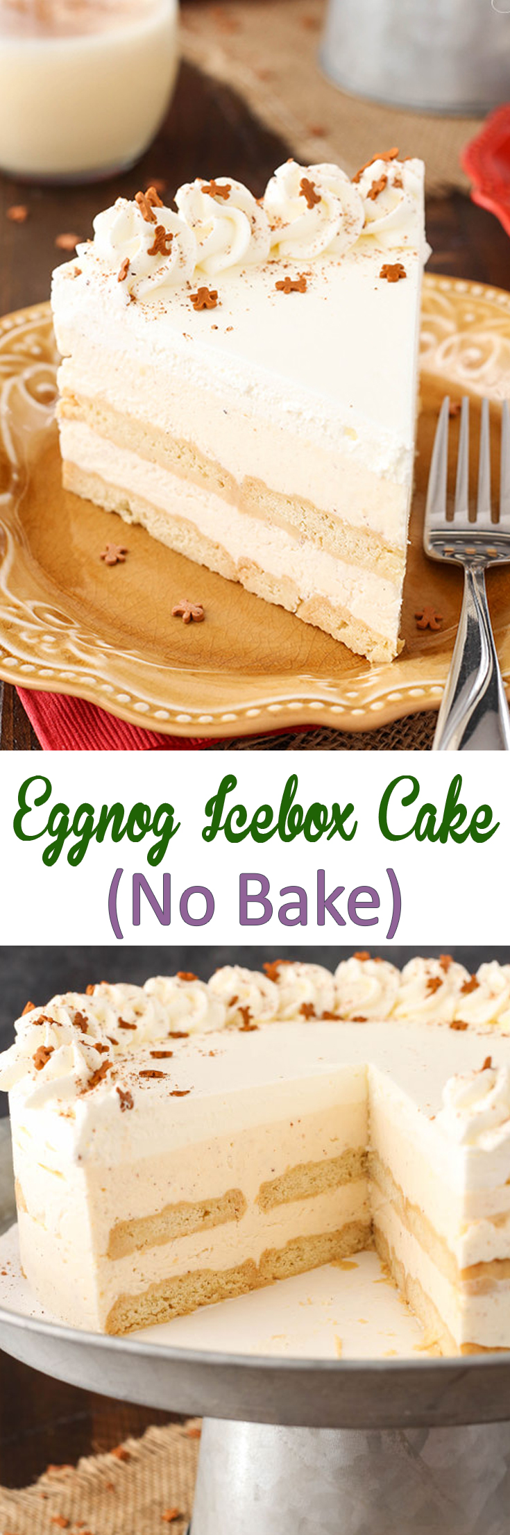 No Bake Eggnog Icebox Cake