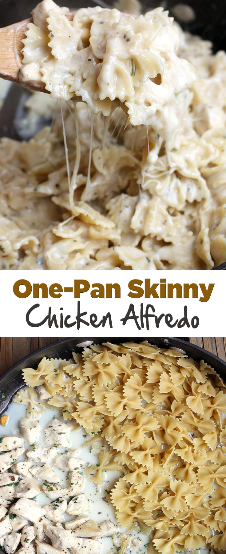One Pan Skinny Chicken Alfredo