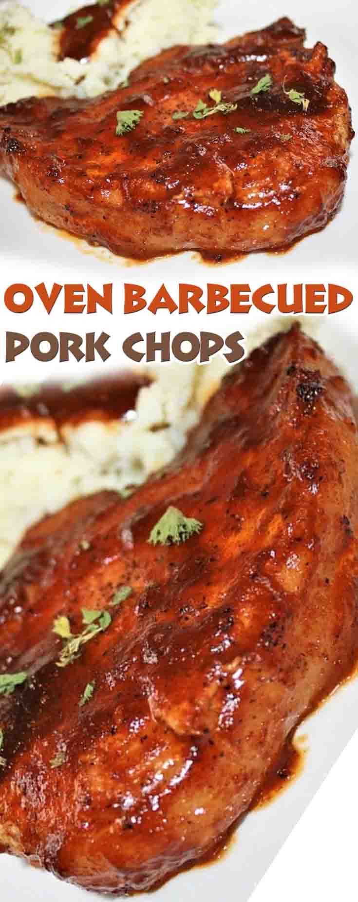 frozen bbq pork chops in oven