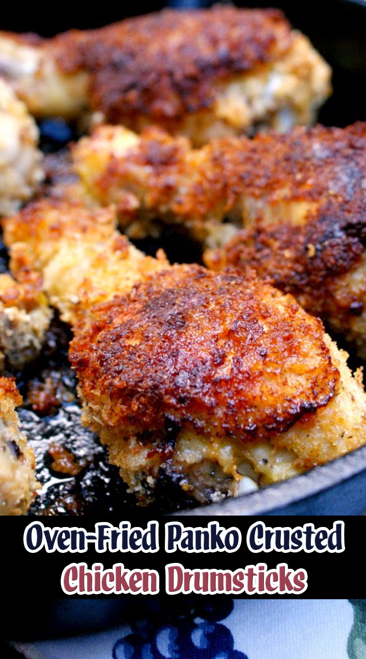 Oven-Fried Panko Crusted Chicken Drumsticks