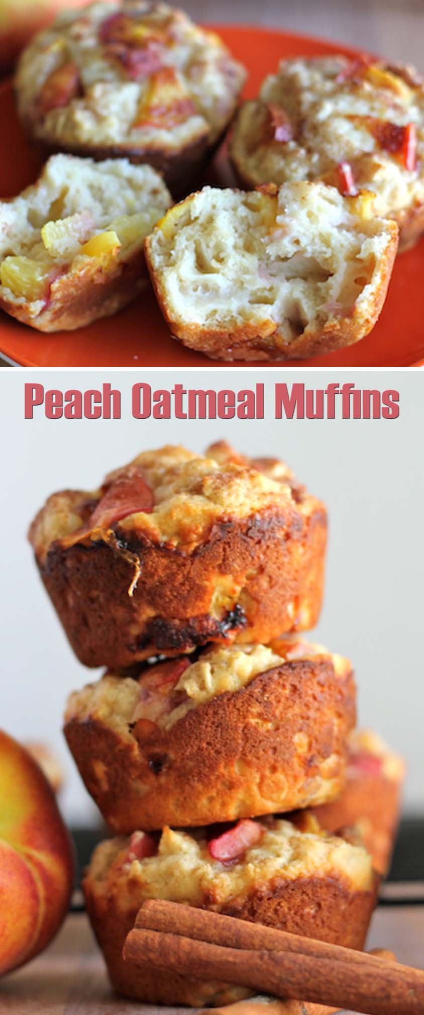 Peach Oatmeal Muffins