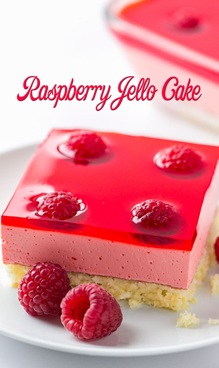 Raspberry Jello Cake