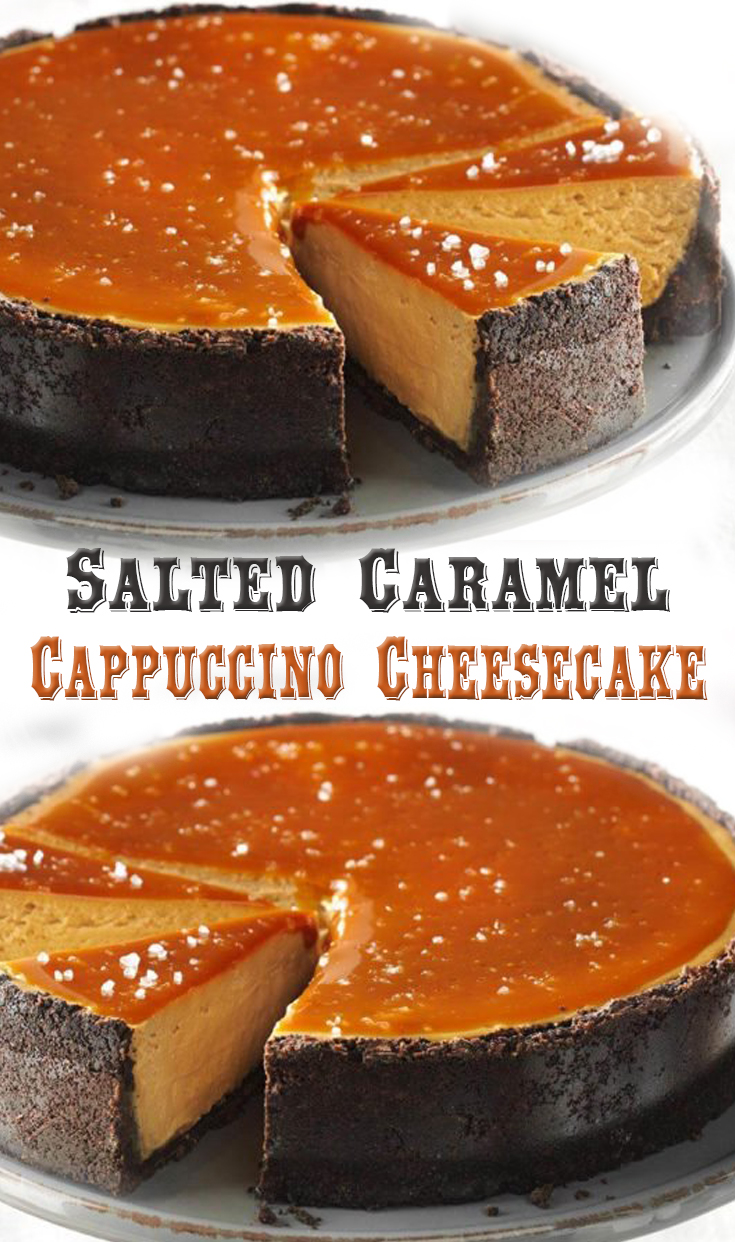 Salted Caramel Cappuccino Cheesecake