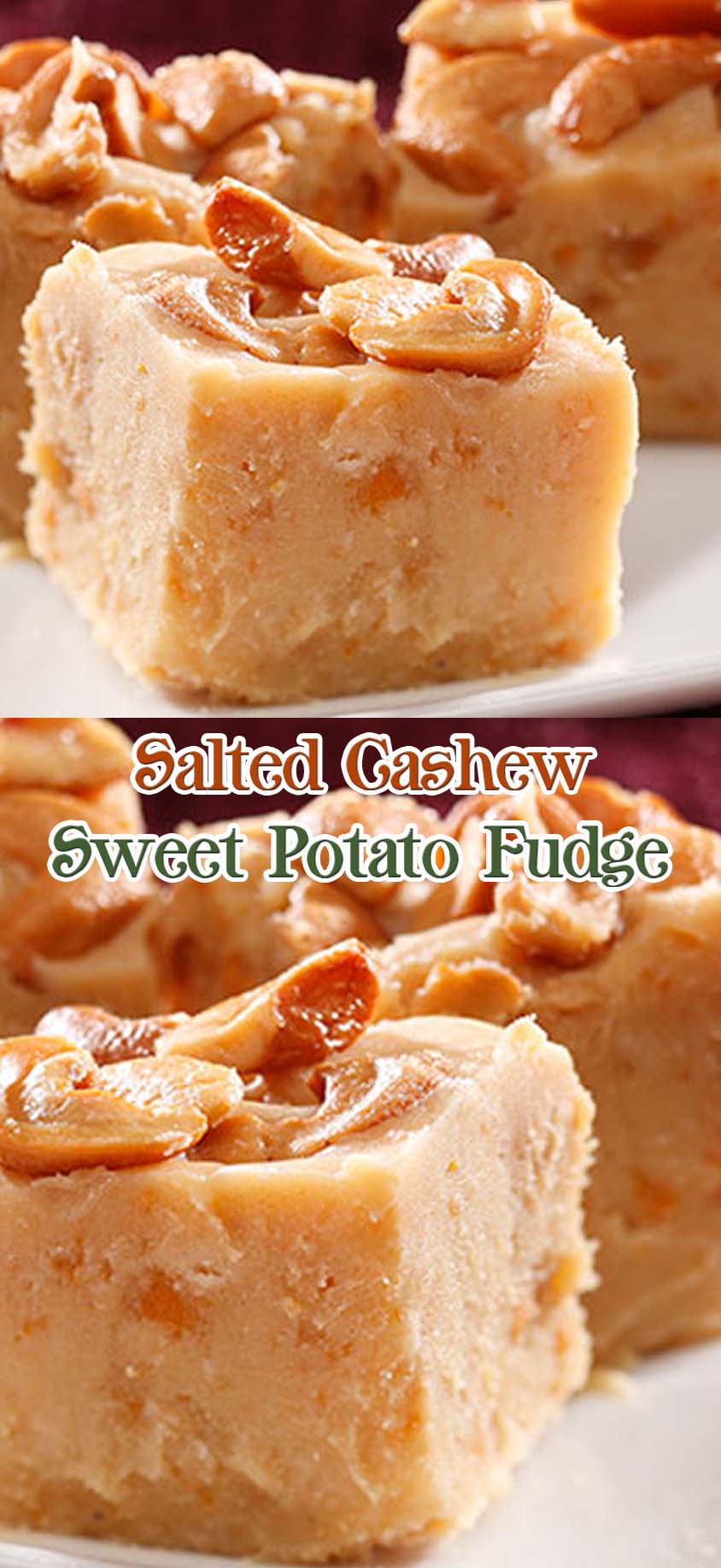 Salted Cashew Sweet Potato Fudge