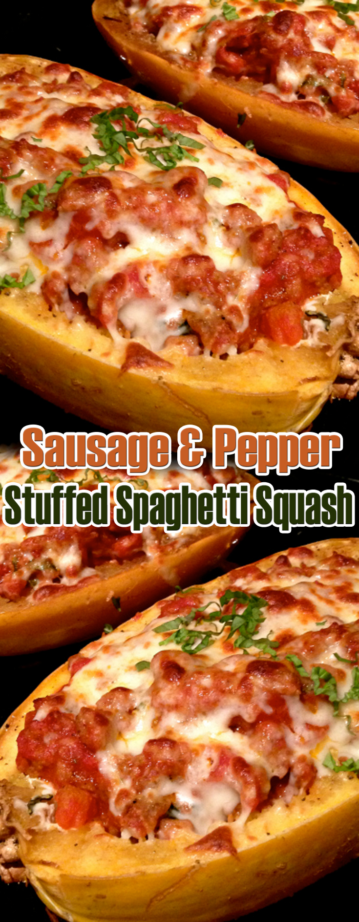 Sausage Pepper Stuffed Spaghetti Squash