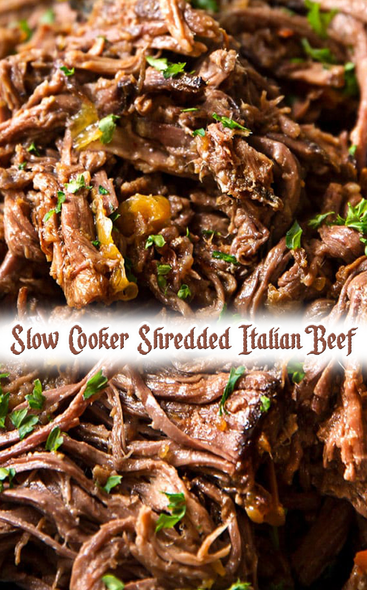 Slow Cooker Shredded Italian Beef