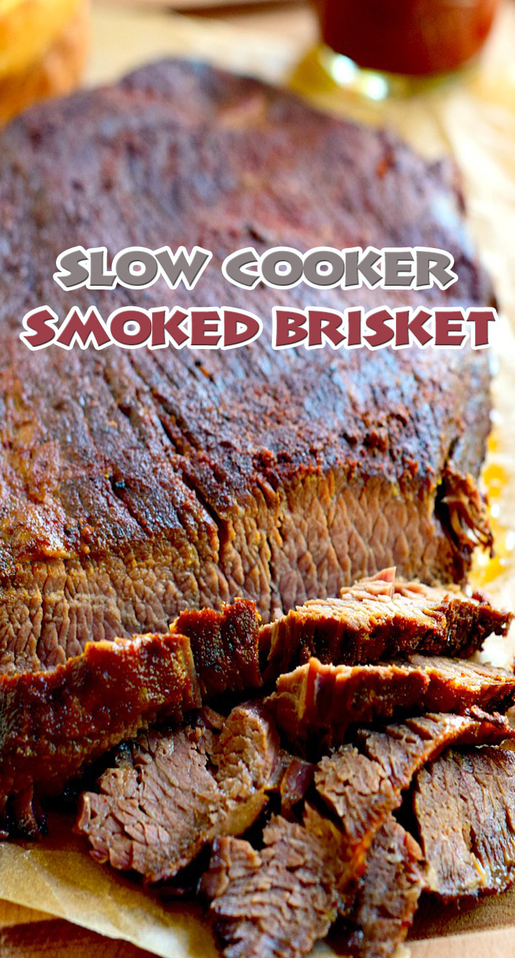  Slow Cooker Smoked Brisket 