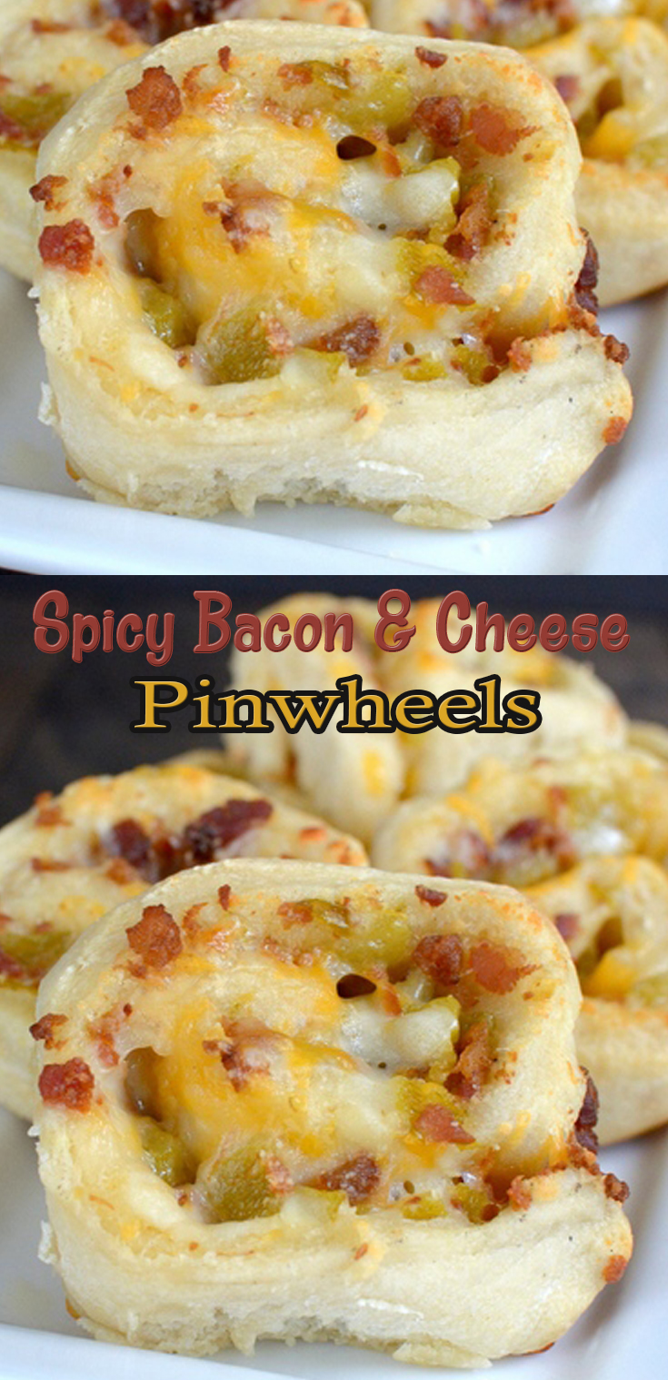 Spicy Bacon and Cheese Pinwheels