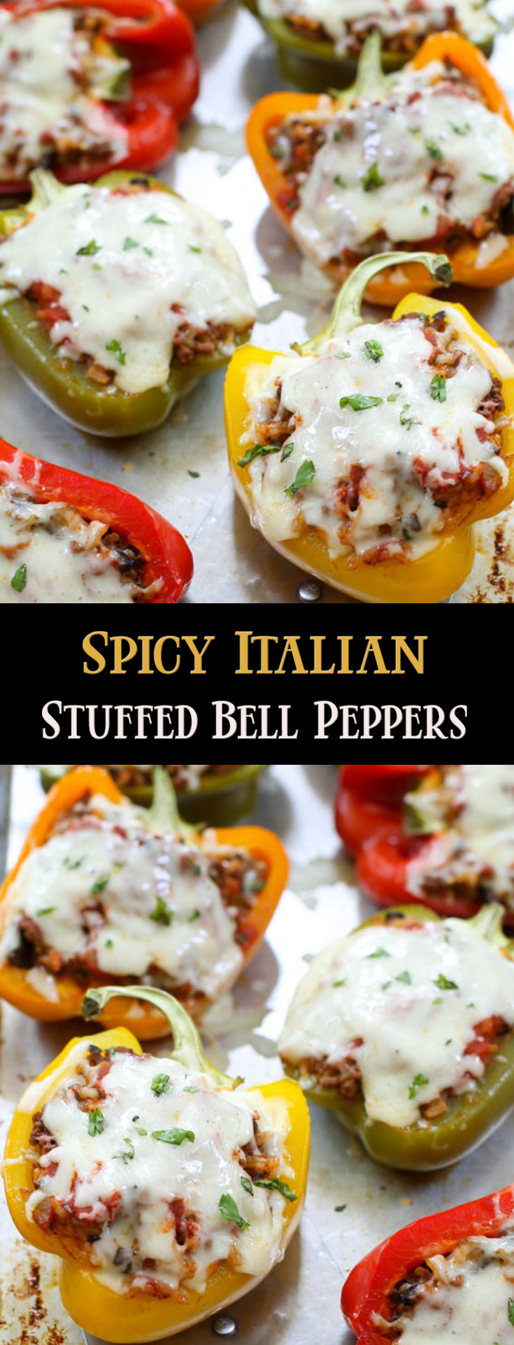 Spicy Italian Stuffed Bell Peppers