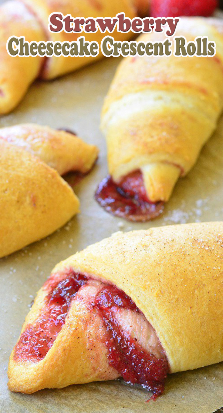 Strawberry Cheesecake Crescent Rolls