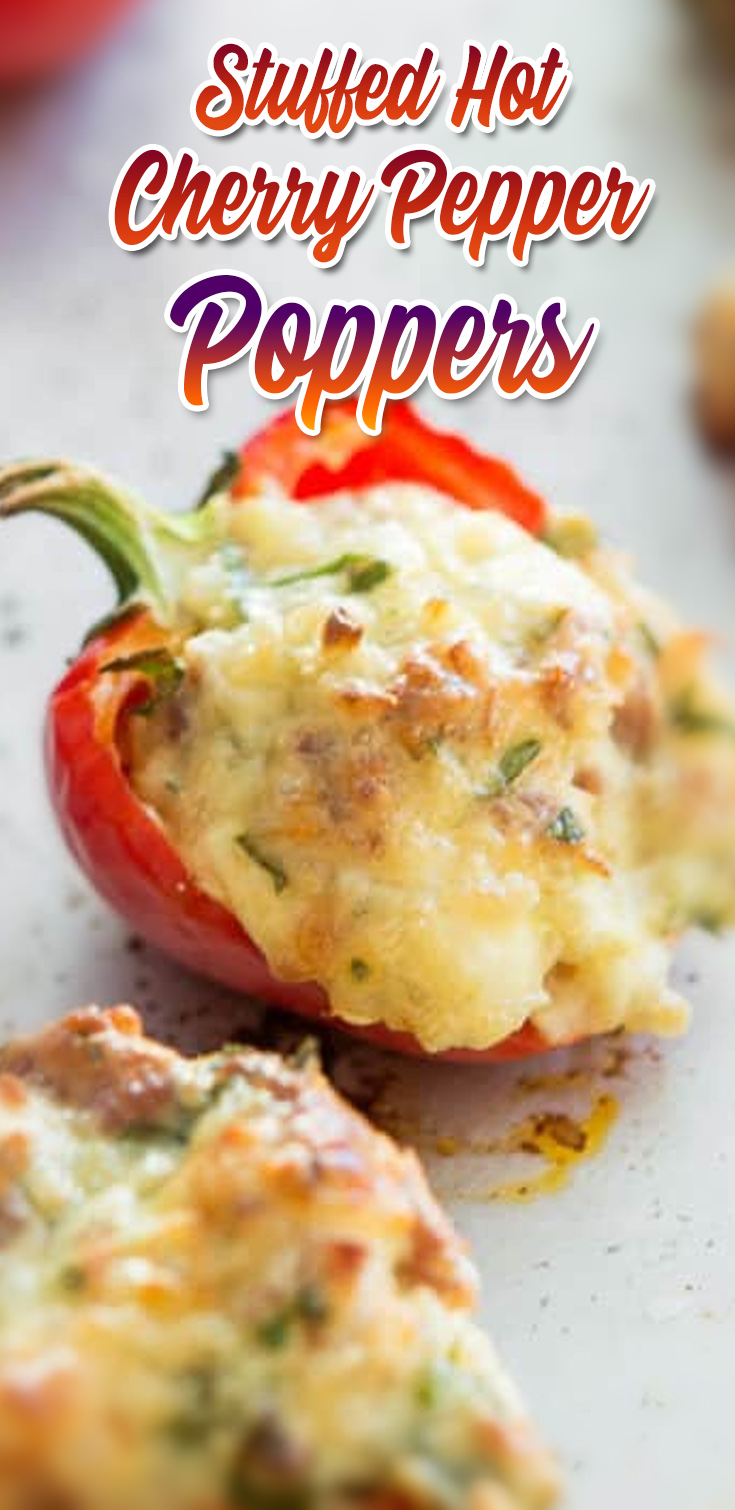 Stuffed Hot Cherry Pepper Poppers