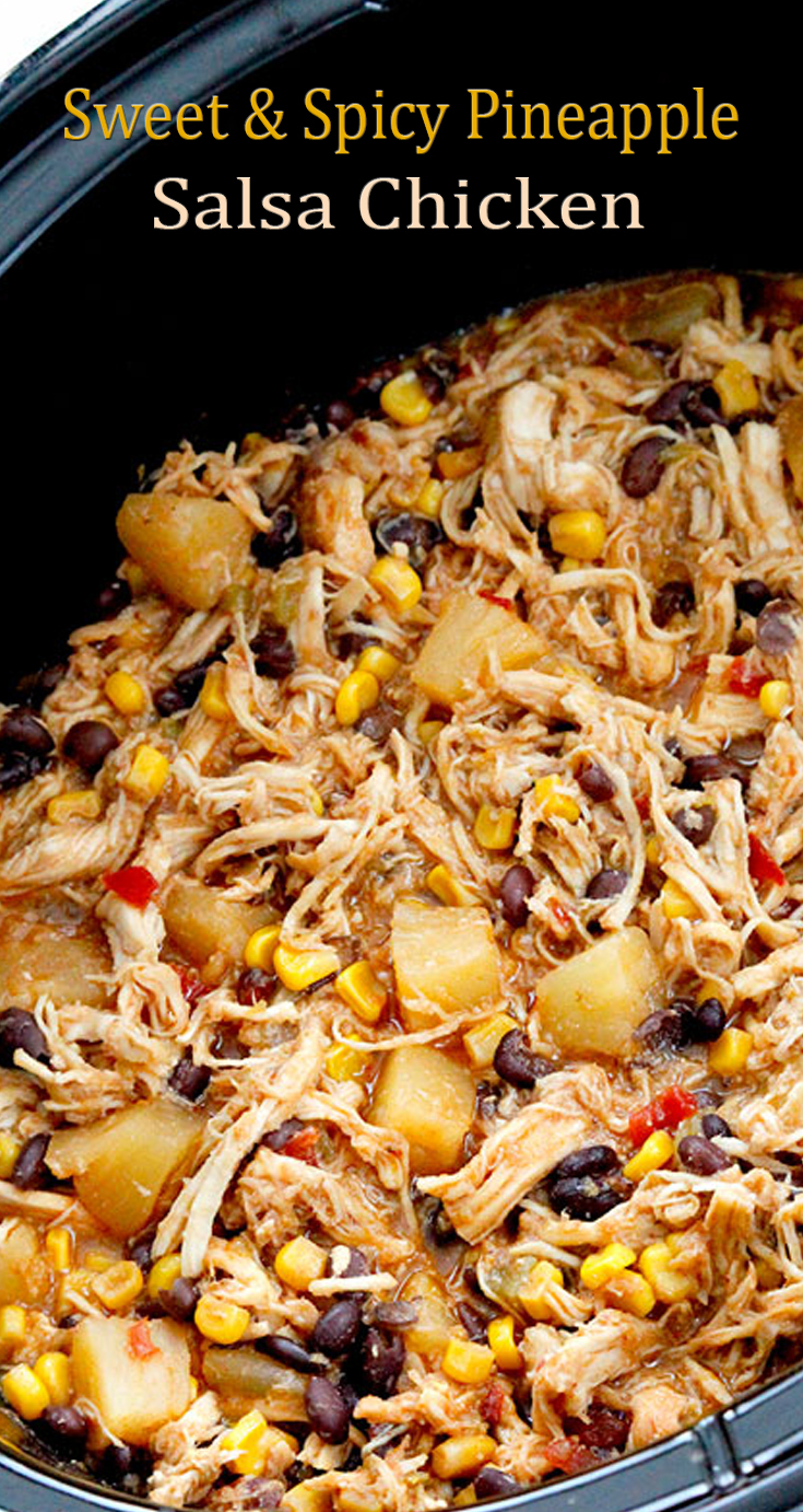 Sweet and Spicy Pineapple Salsa Chicken