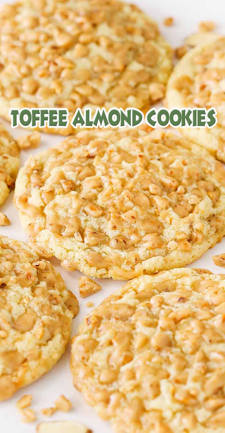 Toffee Almond Cookies