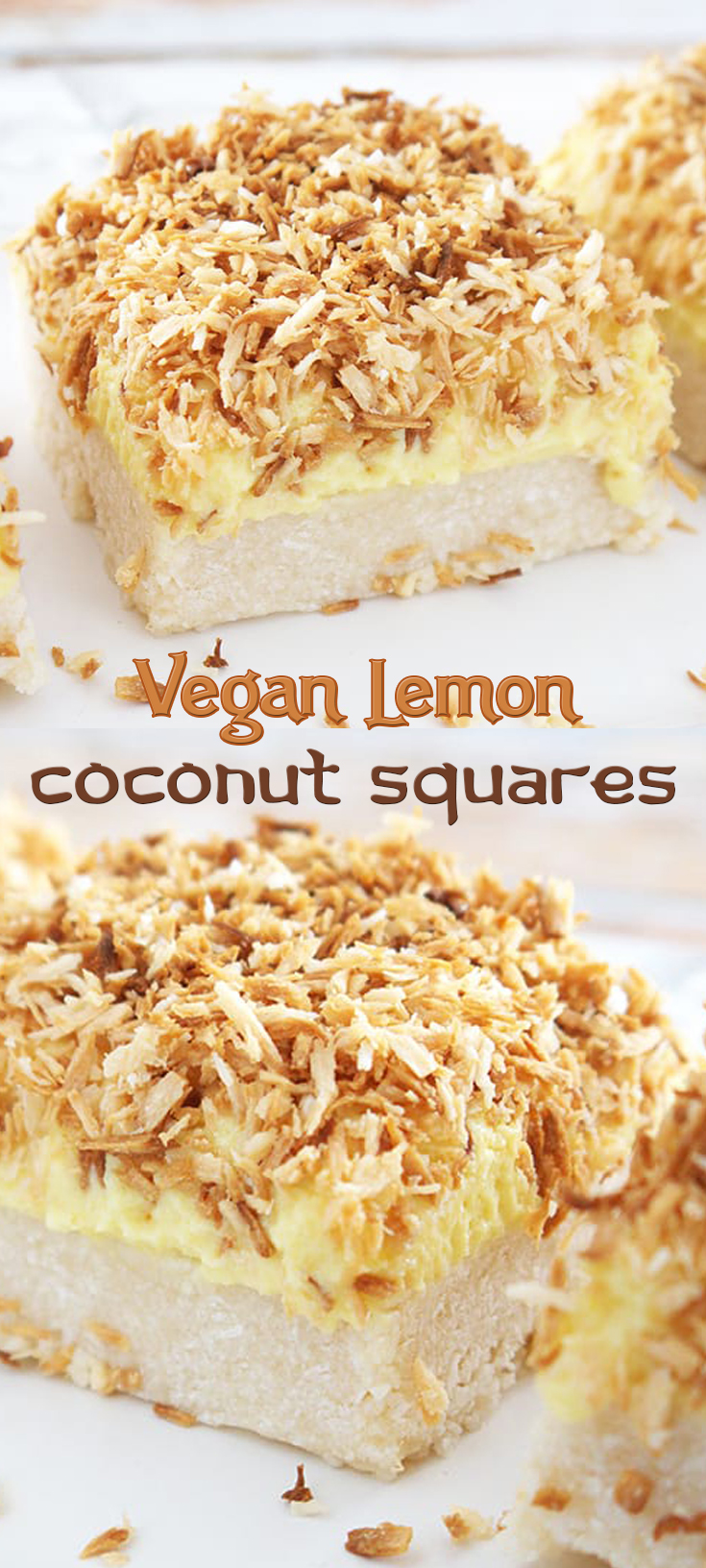 Vegan Lemon Coconut Squares 