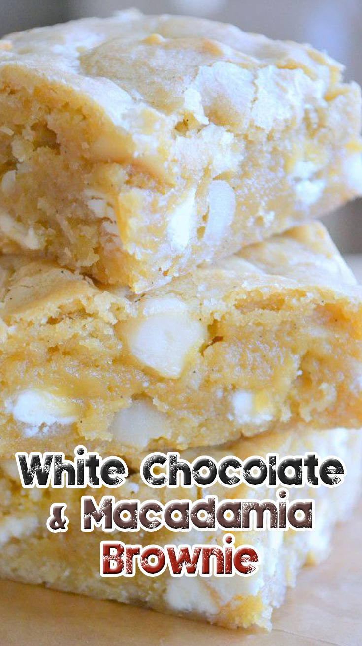 White Chocolate and Macadamia Brownie