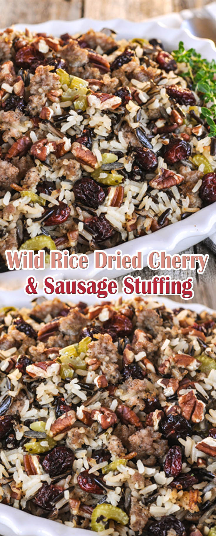 Wild Rice Dried Cherry and Sausage Stuffing