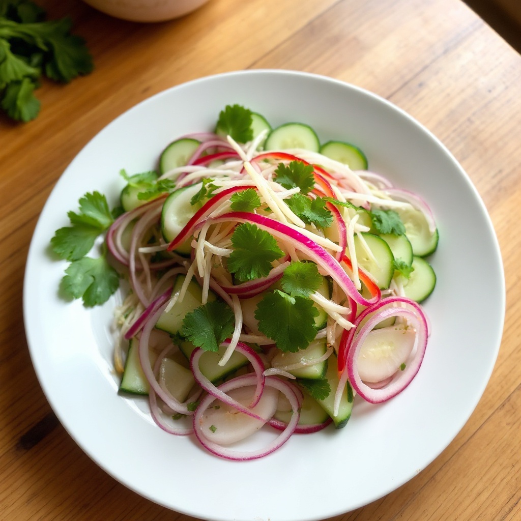 Erfrischender asiatisch inspirierter Gurkensalat