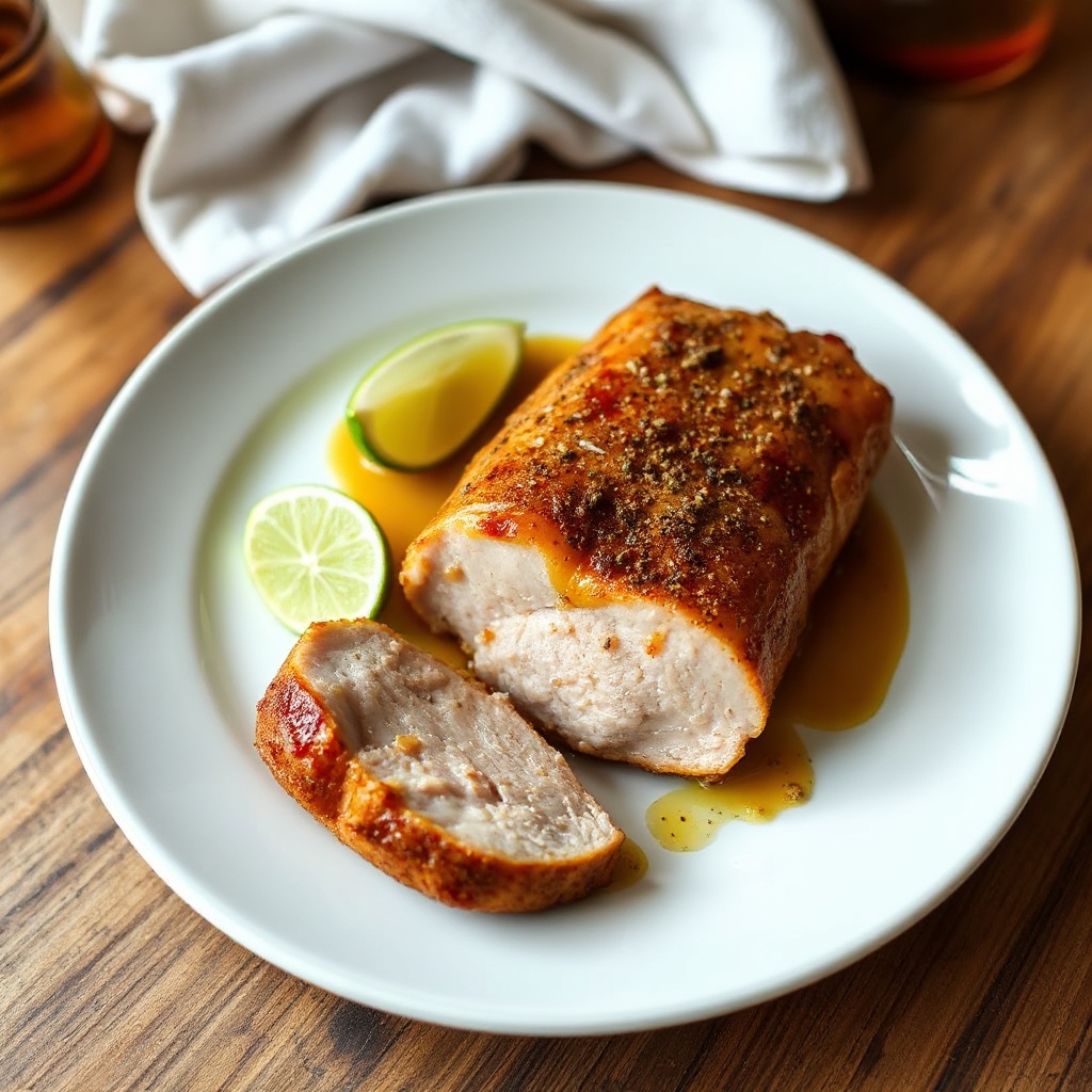 Filetto di Maiale Speziato con Glassa al Miele e Lime