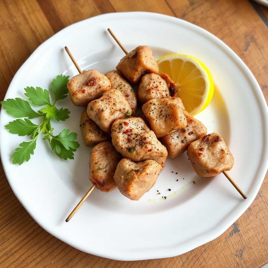 Mediterrane Schweinefleisch-Spieße