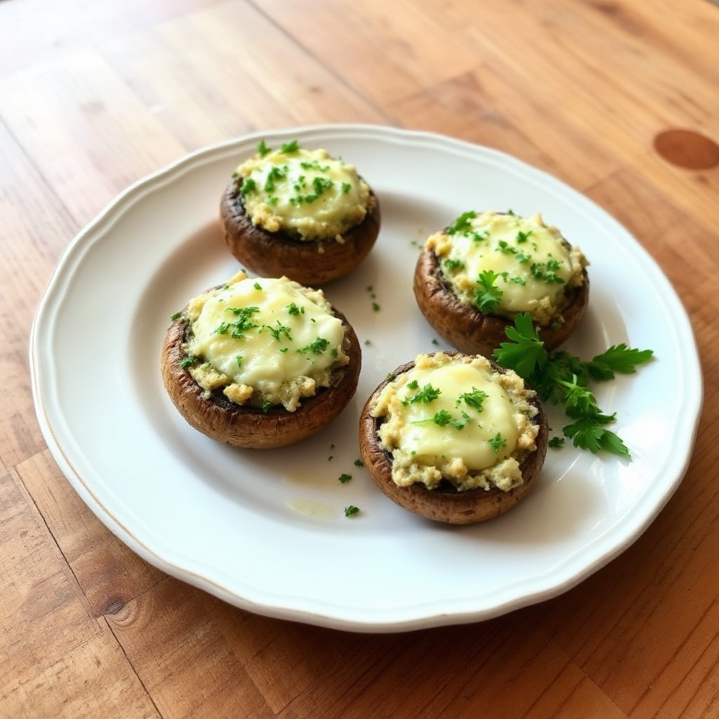 Cheesy Herb-Stuffed Mushrooms