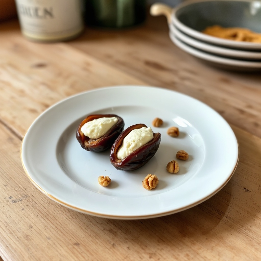 Gefüllte Datteln mit Mascarpone und Walnüssen