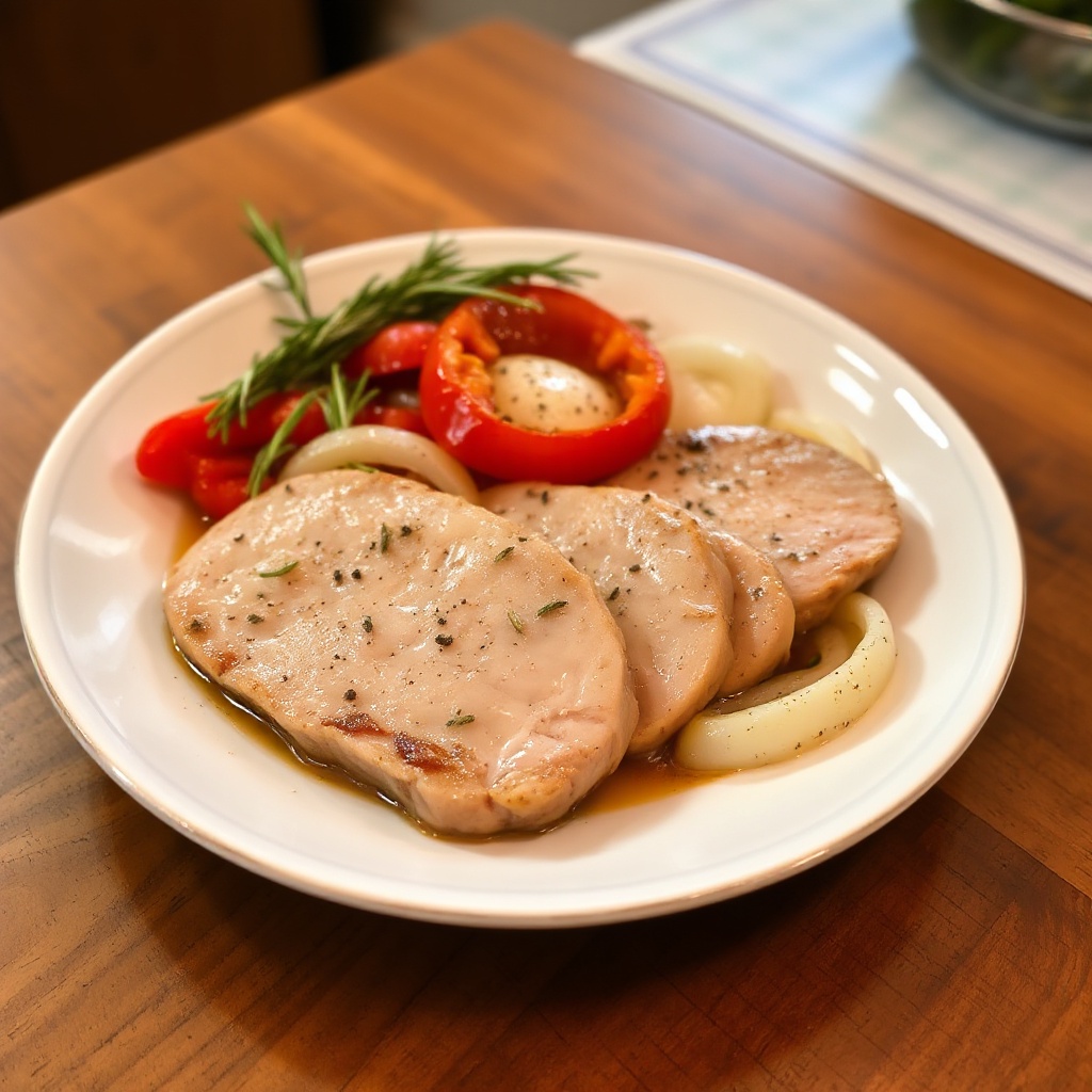 Herzhafte Zwiebel- und Kräuter-Schweinemedaillons