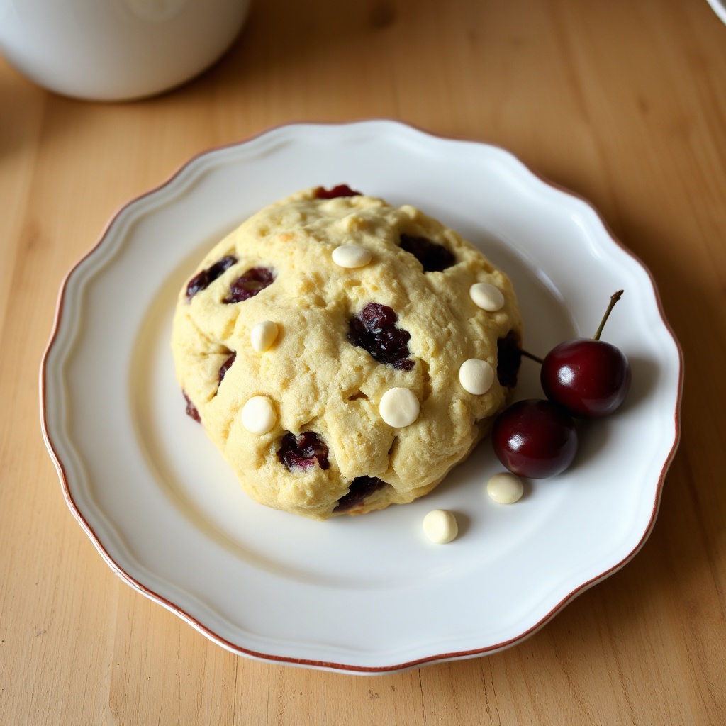 Scones alla Vaniglia e Ciliegia con Gocce di Cioccolato Bianco