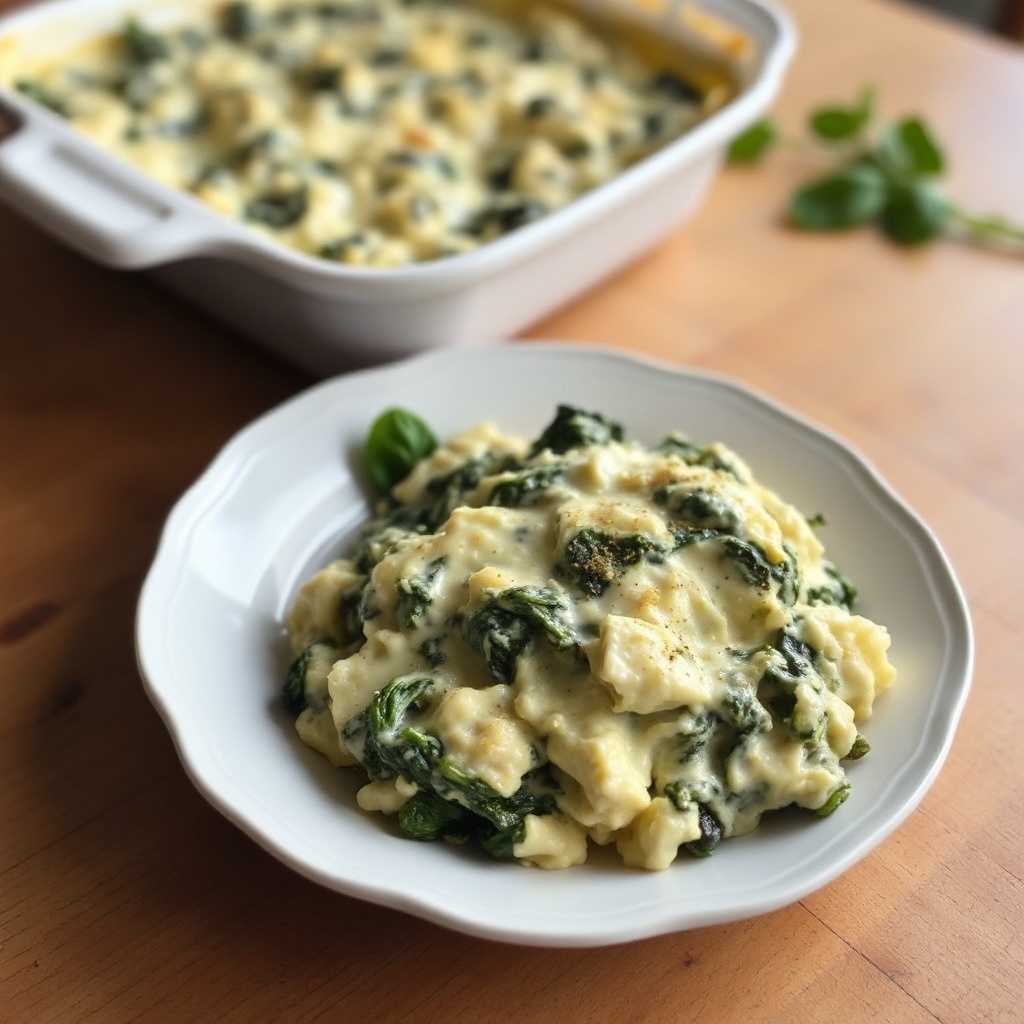 Creamy Spinach and Artichoke Bake