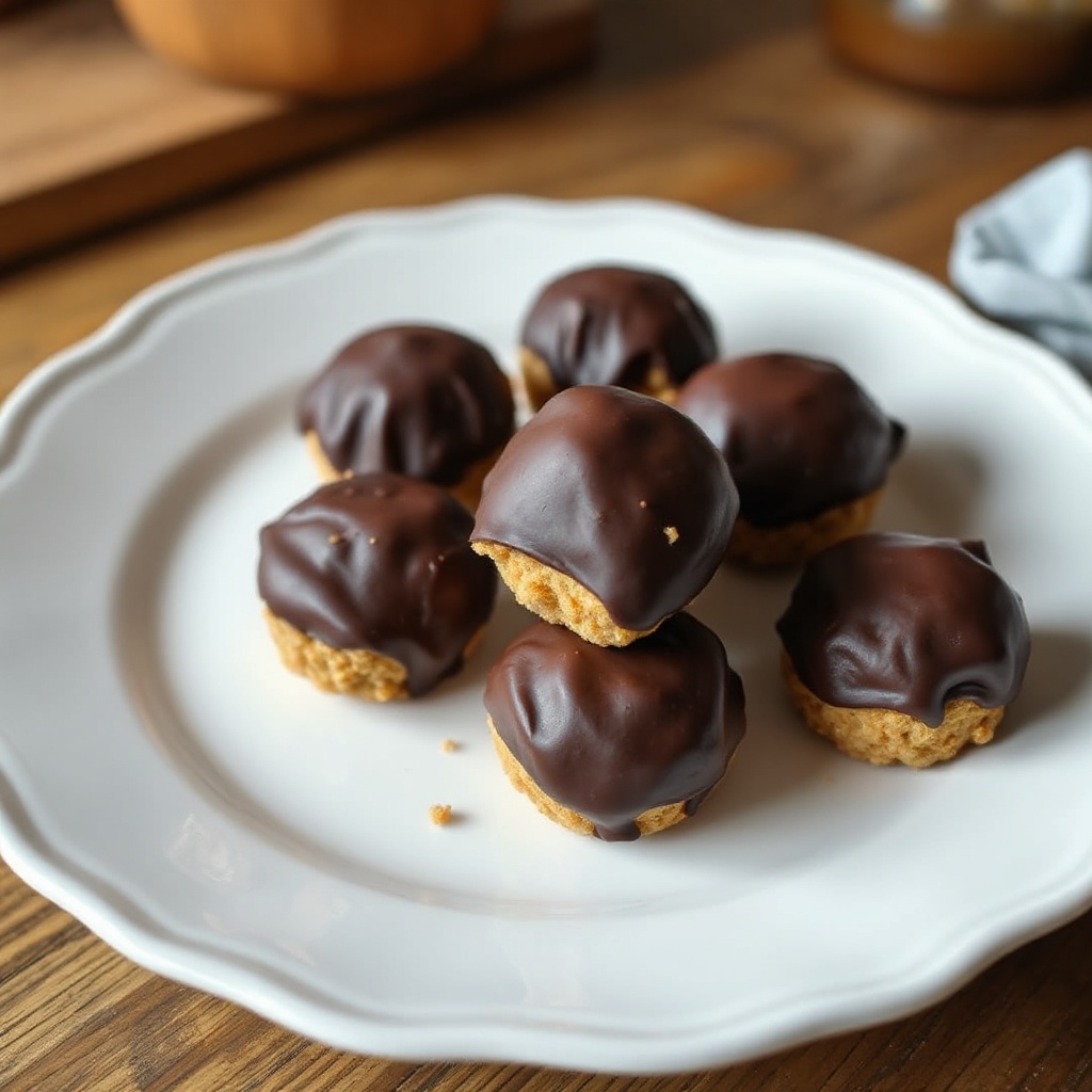 Bocconcini di Burro di Arachidi Ricoperti di Cioccolato