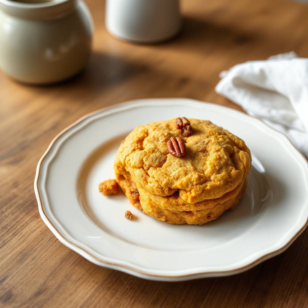 Biscotti d'Patate Dolci Dorati con Noci Pecan