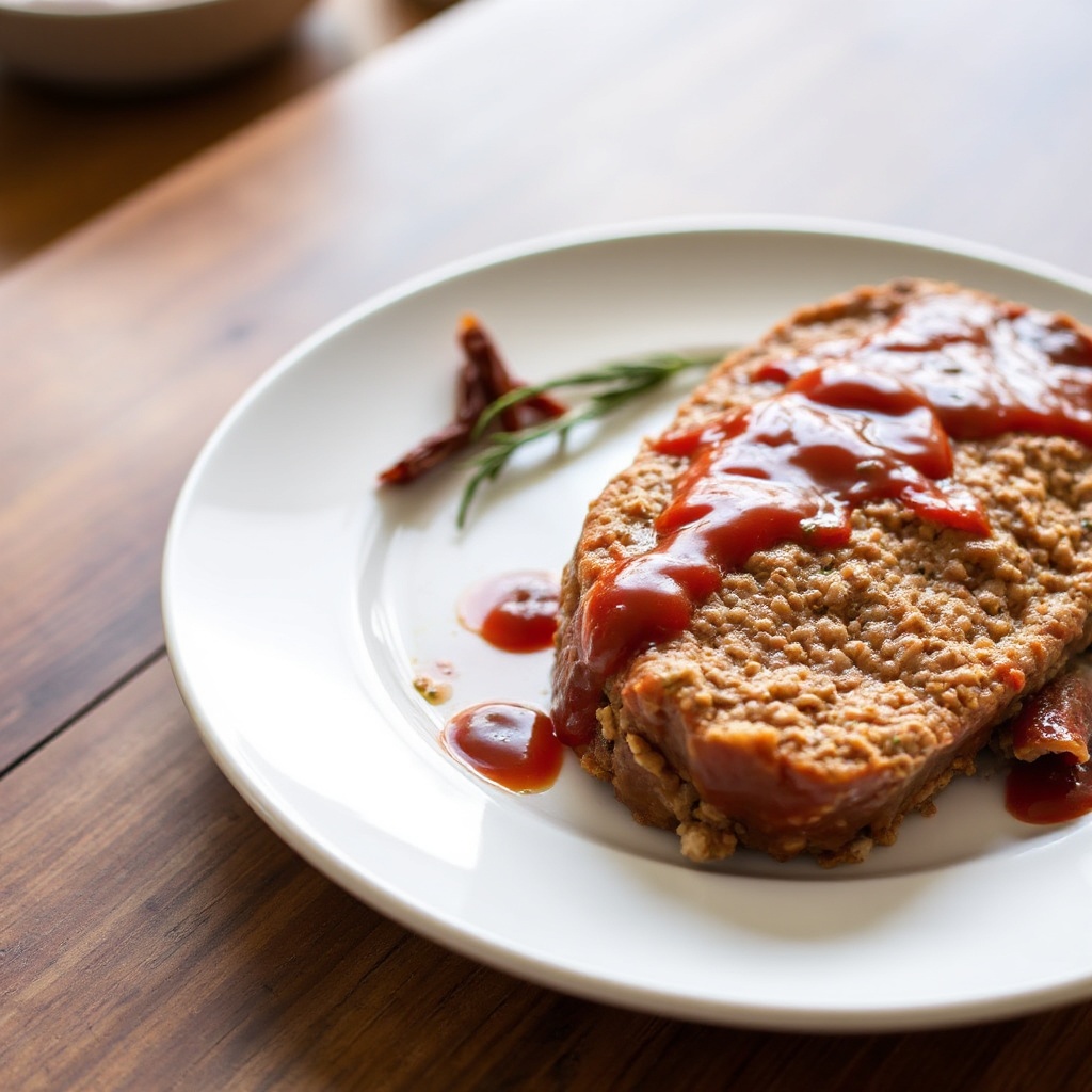 Herzhafter Hackbraten mit getrockneter Tomatensauce