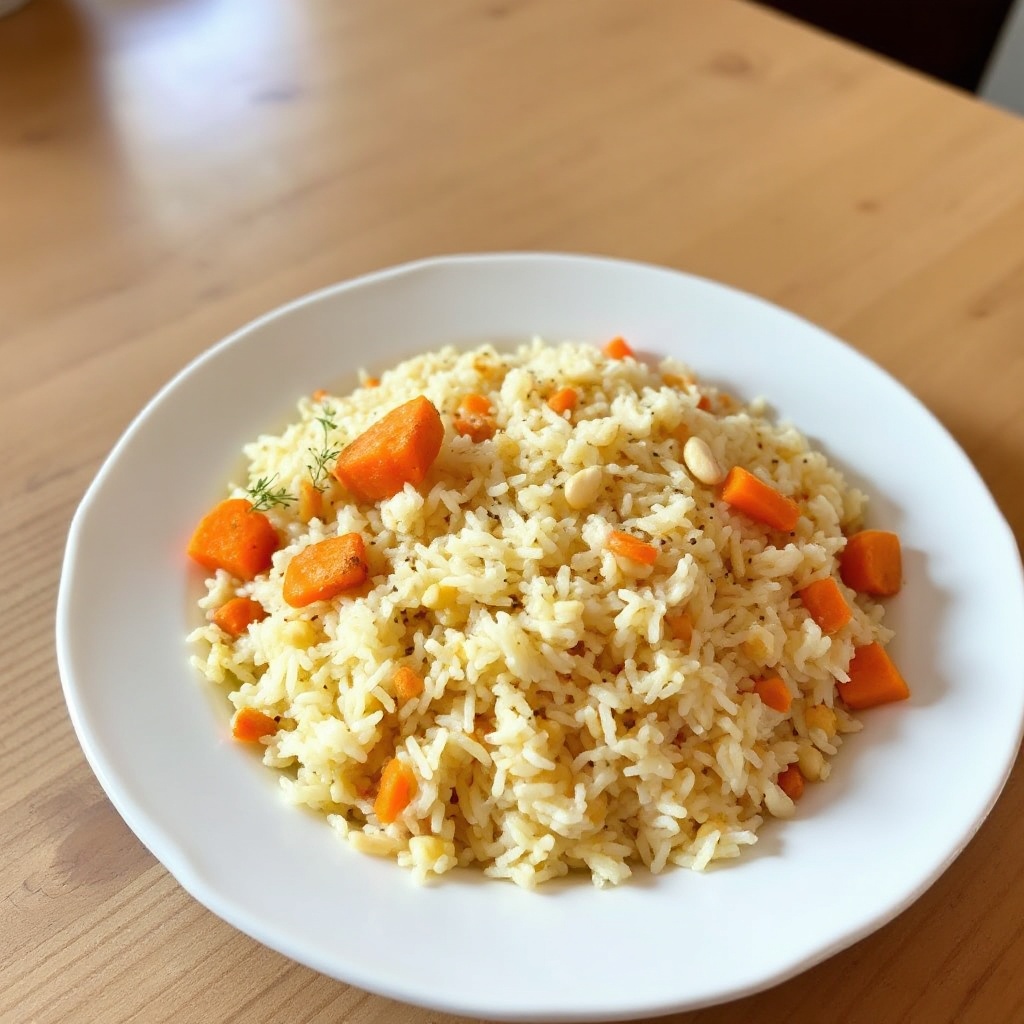 Riso Basmati Soffice con Carote e Pinoli