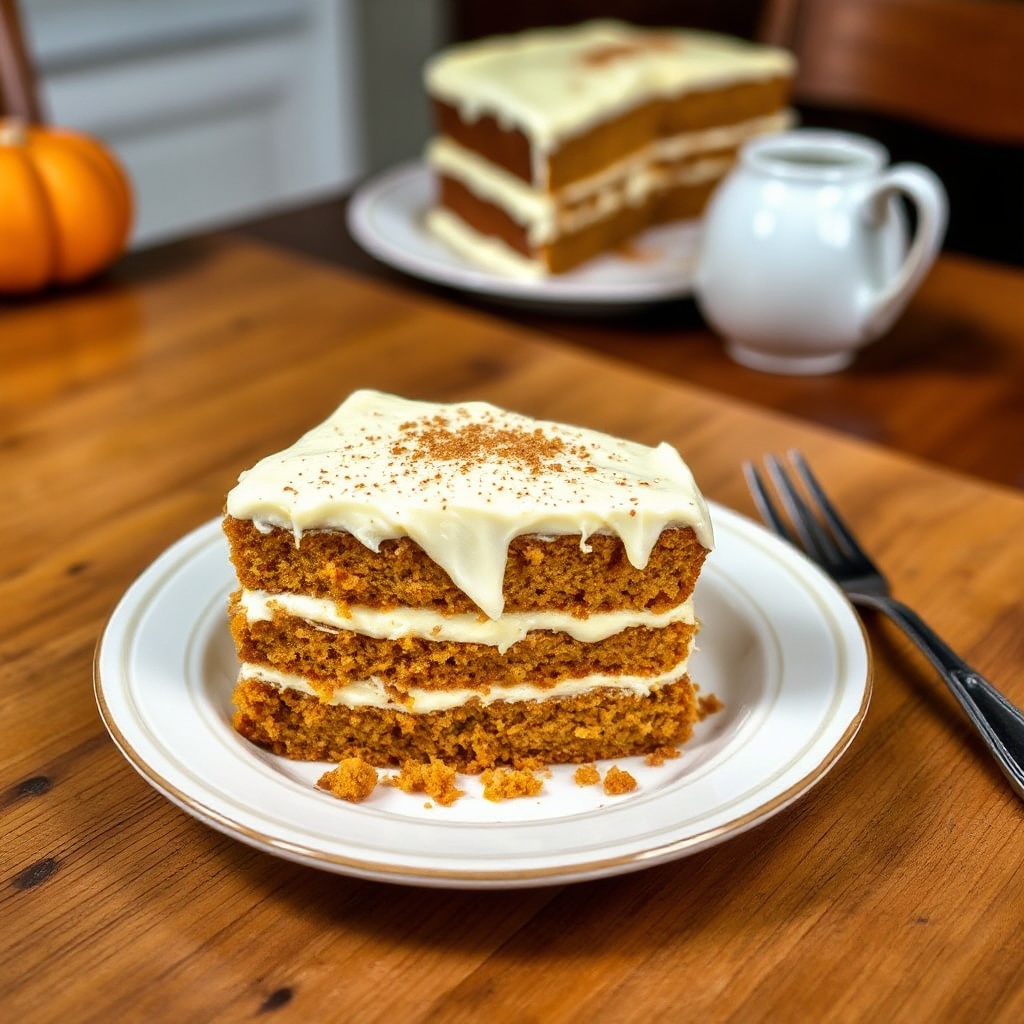 Autumn Pumpkin Layer Cake with Spiced Cream Cheese Frosting