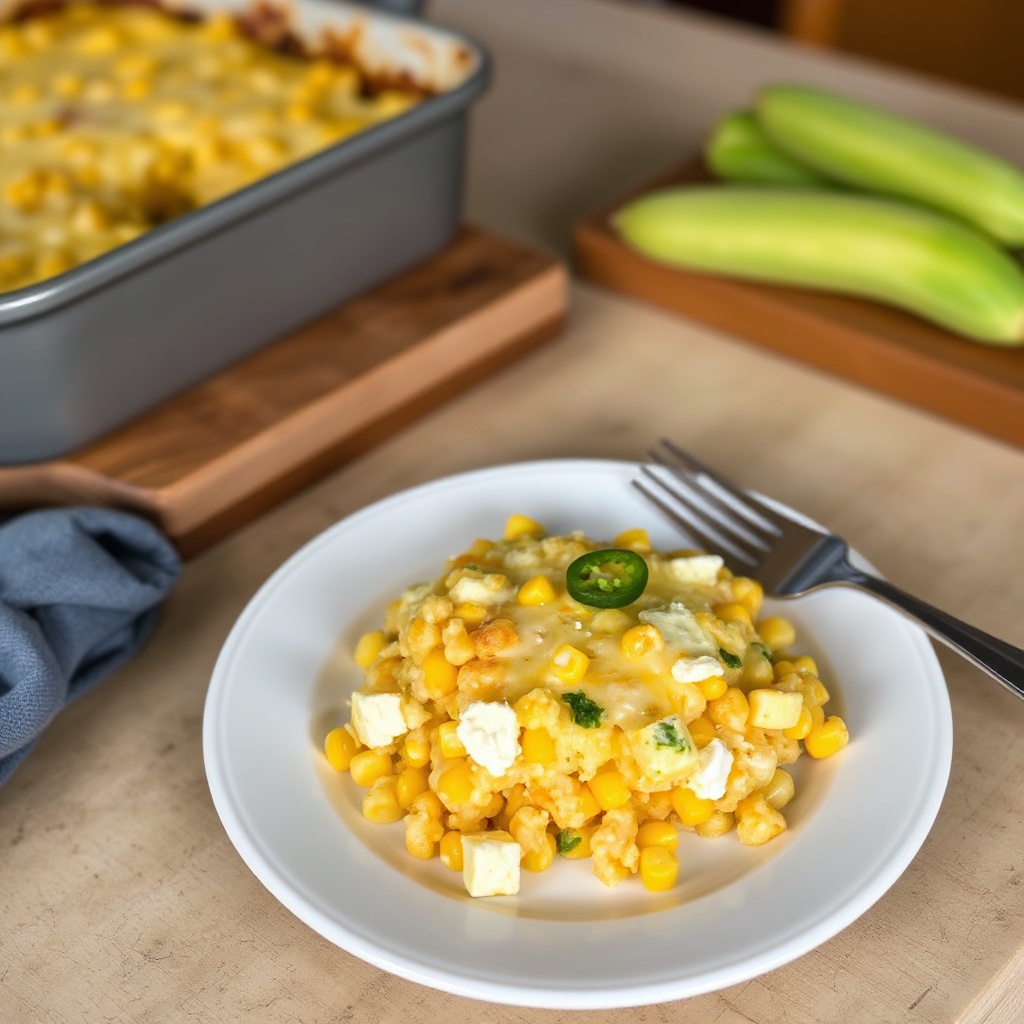 Cheesy Corn Bake with a Twist