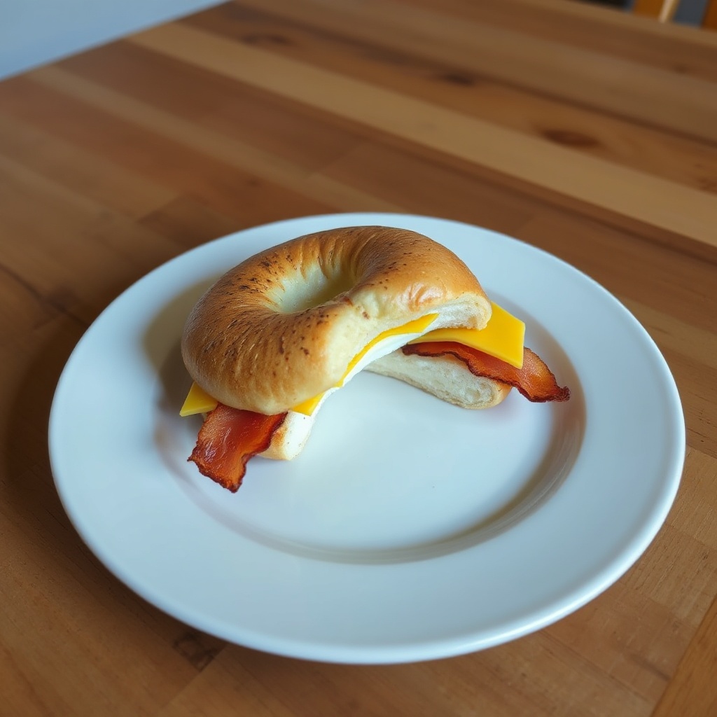 Morgendliche Freude Bagel-Sandwiches