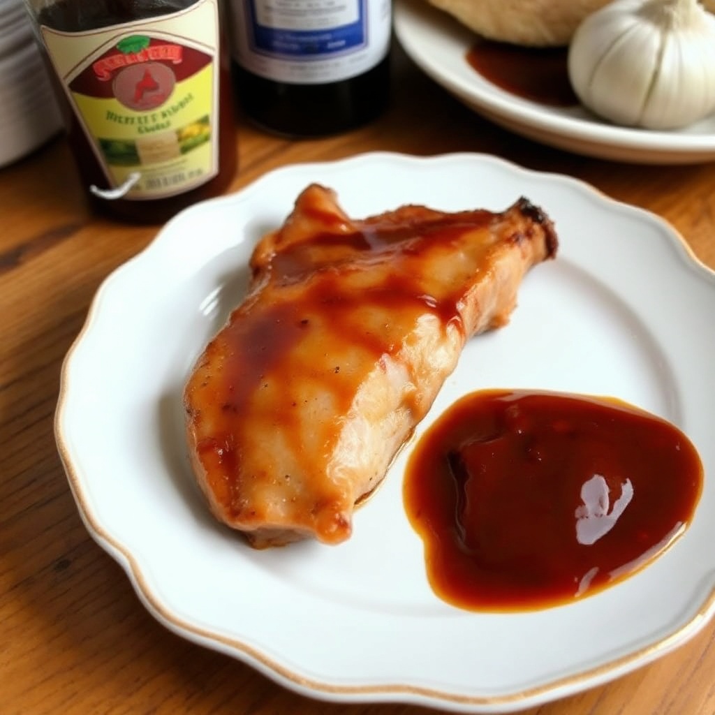 Honig-Soja-glasiertes Schweinekotelett